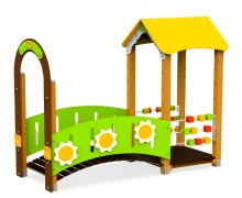 Беседка для детской площадки с мостиком AVI32309-3
