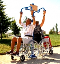 Уличный тренажер для инвалидов Турник Kidyclub 5124