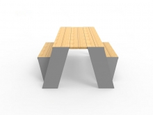 Уличный стол со скамьями AVI14106