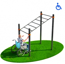 Уличные Рукоход наклонный для инвалидов-колясочников d89 Kidyclub KW120