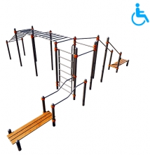 Спортивный комплекс для инвалидов-колясочников d89 Kidyclub KW137