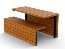 Уличный стол со скамьей AVI14101