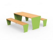 Уличный стол со скамьями тип-1 AVI14103