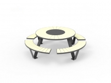 Круглый стол со скамейками AVI14105