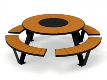 Круглый стол со скамейками AVI14105