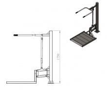 Уличный тренажер для инвалидов Вертикальная тяга Kidyclub YT16-2-FS