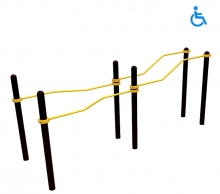 Брусья двухуровневые для инвалидов Kidyclub W002-FS 