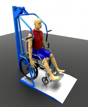 Уличный тренажер для инвалидов Жим от груди Kidyclub 232