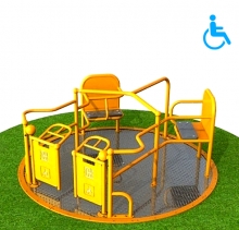 Карусель инклюзивная для инвалидов (встроенная) Kidyclub 32347