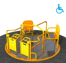Карусель инклюзивная для инвалидов (встроенная) Kidyclub 32347
