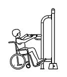 Уличный тренажер Велосипед для инвалидов Kidyclub 35668