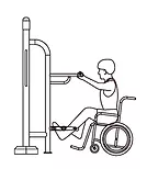 Уличный тренажер Велосипед для инвалидов Kidyclub 35672