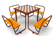 Стол для шахматы с лавочками Kidyclub 4910