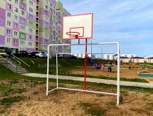 Ворота для мини футбола с баскетбольным кольцом AVI51201
