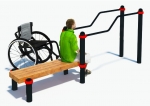 Спортивные брусья уличные для инвалидов-колясочников (со скамьей) W-8.05 5207