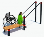 Уличный тренажер брусья для инвалидов-колясочников (наклонные) W-8.06 5208