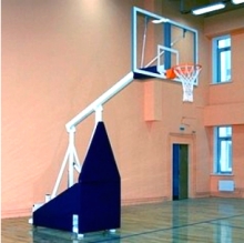 Стойка баскетбольная мобильная, вынос 1,65м с противовесами 6049