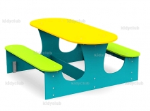 Стол со скамейками детский AVI13009-1