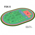 Уличная площадка для сдачи нормативов (45х31 м) FSK-5