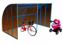 Навес для велосипедов или детских колясок 4м Kidyclub Парус-4-FS 